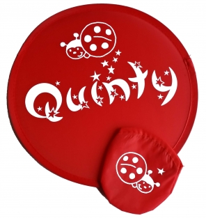 rode opvouwbare frisbee gepersonaliseerd